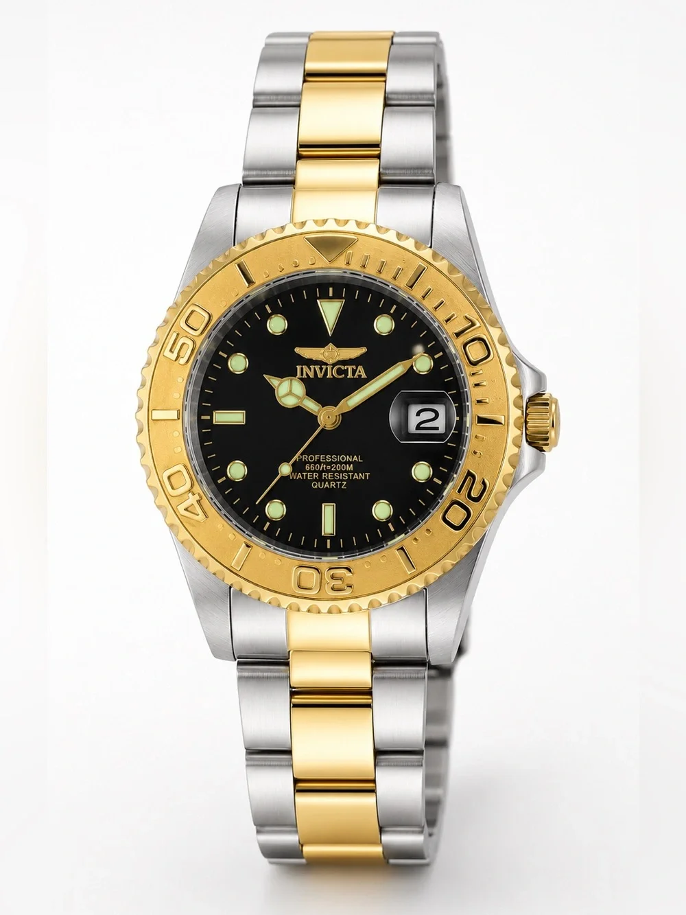 Invicta Pro Diver 29941 Men’s 37.5mm Two Tone Gold Silver Watch NWT